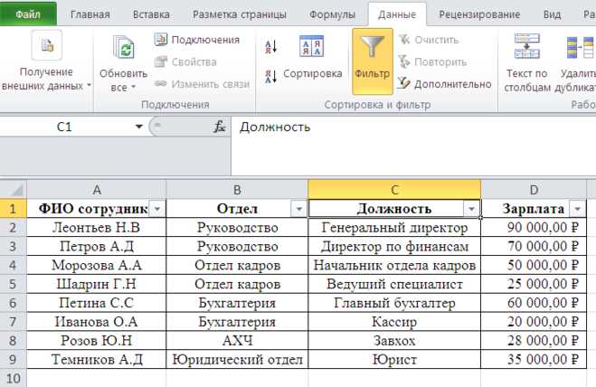 Как использовать фильтры для числовых данных в Excel