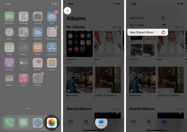 Как сделать общий альбом на iphone