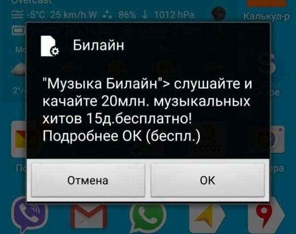 Отключение SMS-уведомлений от Билайн через личный кабинет