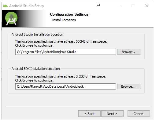 Создание нового проекта для игры в Android Studio