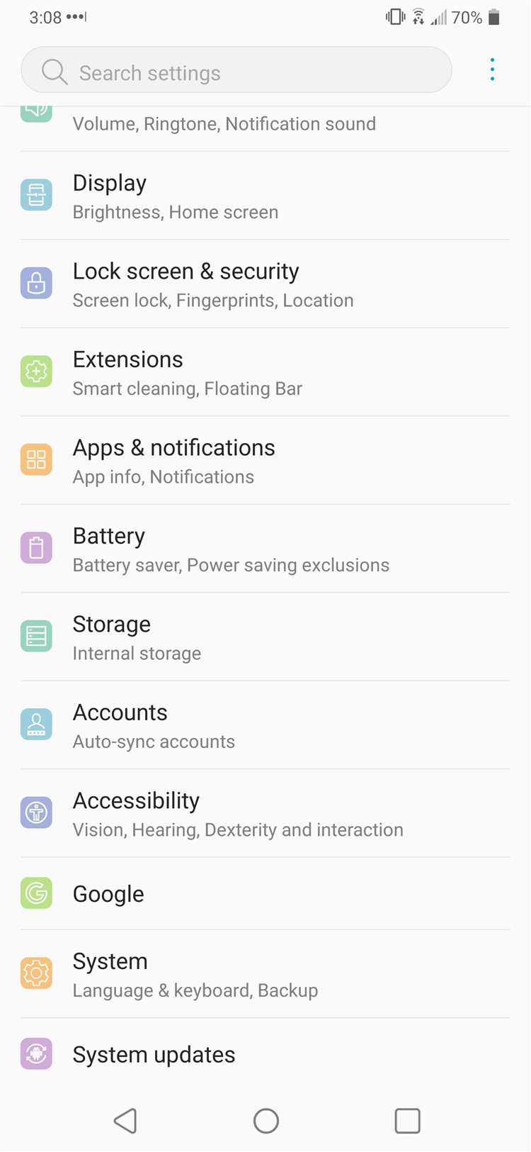 Как проверить доступность обновления для LG V50