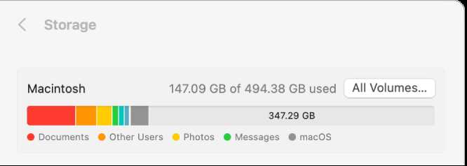 Как посмотреть свободное место на диске mac os