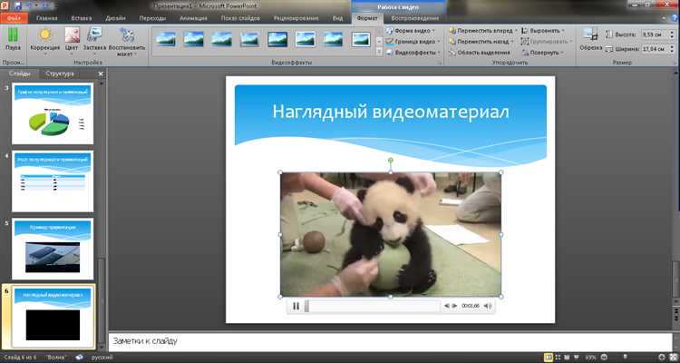 Добавление мультимедийных элементов в презентацию