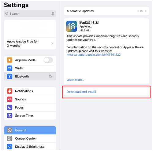 Разрешение доступа на устройстве iPad
