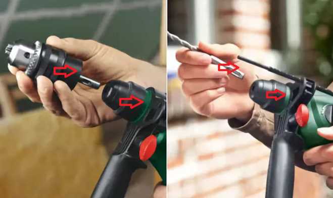 Как снять насадку с перфоратора bosch