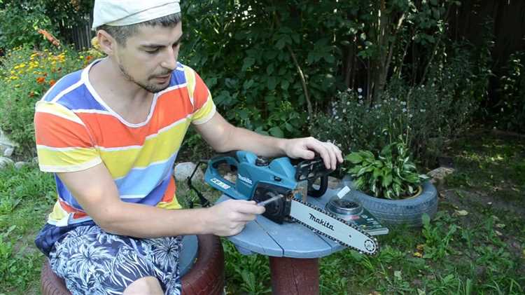 Снятие цепи с шины и ведущей звездочки