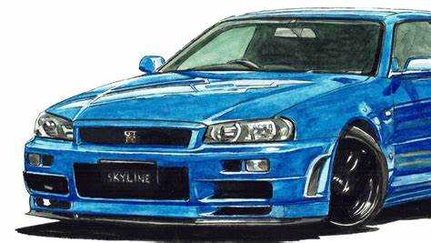 Как правильно набросать контуры кузова Nissan Skyline