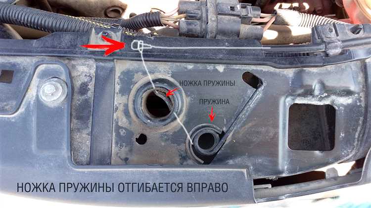 Шаги по осмотру и регулировке замка капота после открытия