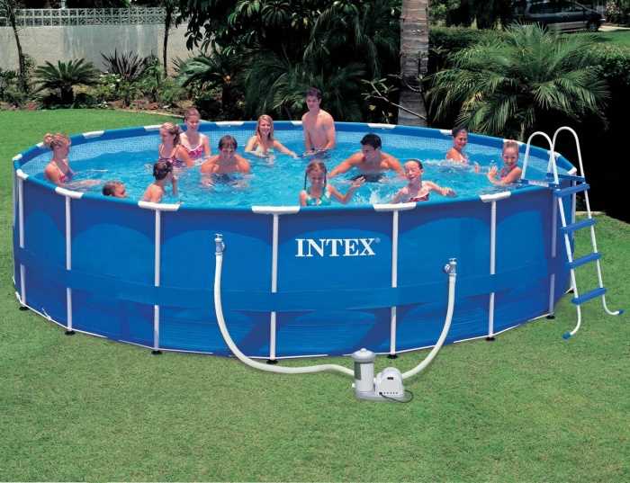 Как сложить бассейн intex