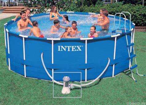 Как собрать бассейн intex круглый каркасный 305х76см