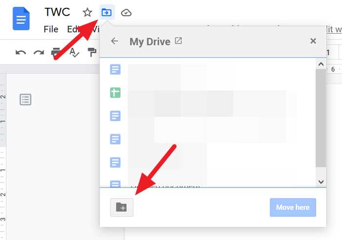 Как создать папку в google docs
