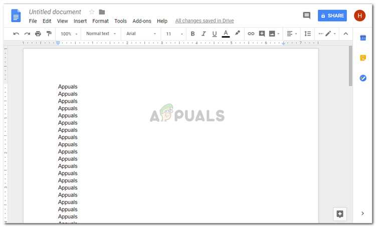 Как удалить пустую страницу в google docs