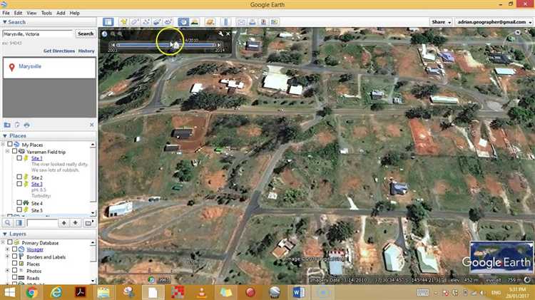 Как включить режим просмотра исторических снимков в Google Earth