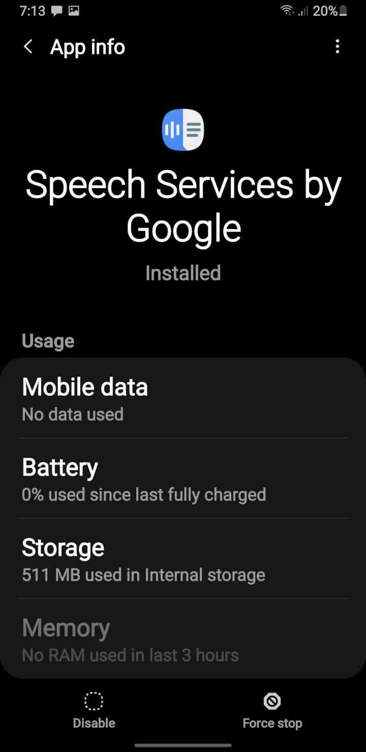 Шаг 4: Активация Google Speech Services через меню приложений
